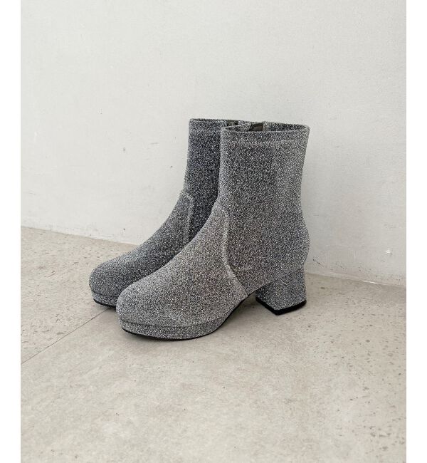 MAJESTICLEGON「フカフカヒールストレッチブーツ」|ショートブーツ|