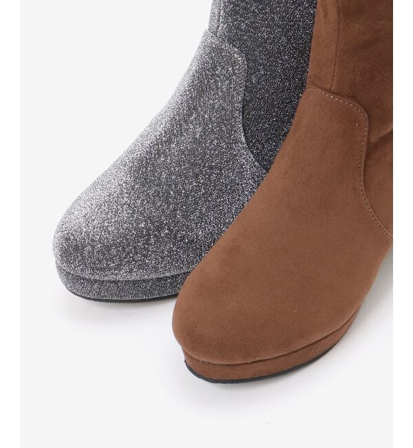 MAJESTICLEGON「フカフカヒールストレッチブーツ」|ショートブーツ|