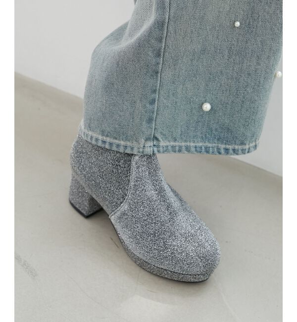 MAJESTICLEGON「フカフカヒールストレッチブーツ」|ショートブーツ|