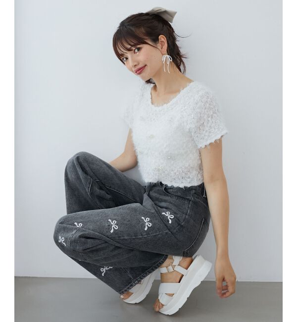 MAJESTICLEGON「アソートビジューシャーリングT」|Tシャツ・カットソー|