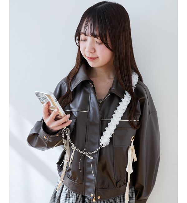 MAJESTICLEGON「2wayリボンバイカラーブルゾン」|ブルゾン・スタジャン|