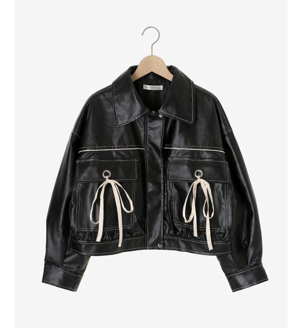 MAJESTICLEGON「2wayリボンバイカラーブルゾン」|ブルゾン・スタジャン|