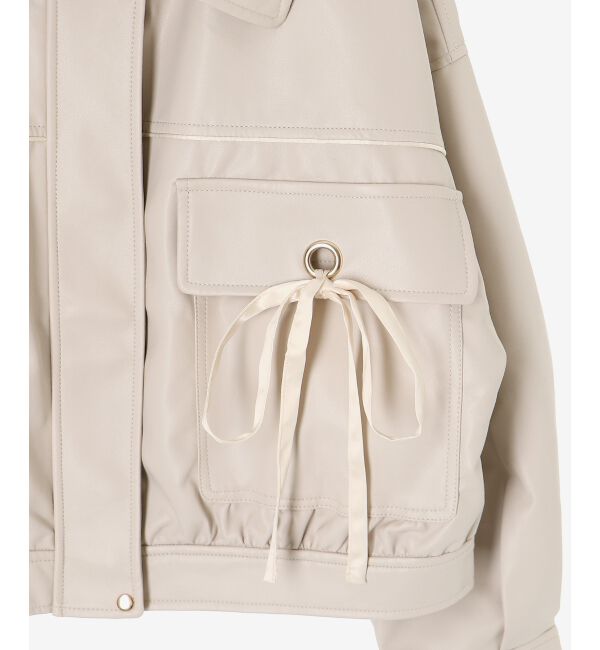 MAJESTICLEGON「2wayリボンバイカラーブルゾン」|ブルゾン・スタジャン|