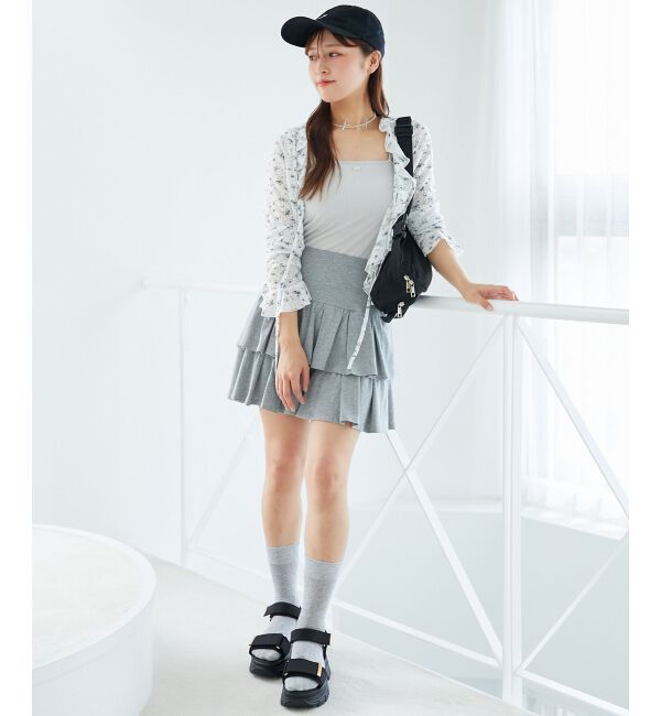  「◎フリルカラーリボンカーディガン」|カーディガン|