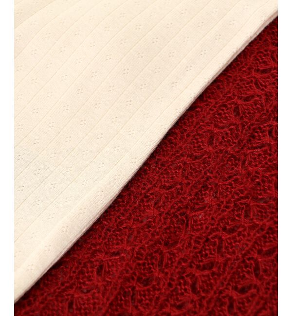 MAJESTICLEGON「フリルカーデ&times;リボンインナーセット」|カーディガン|