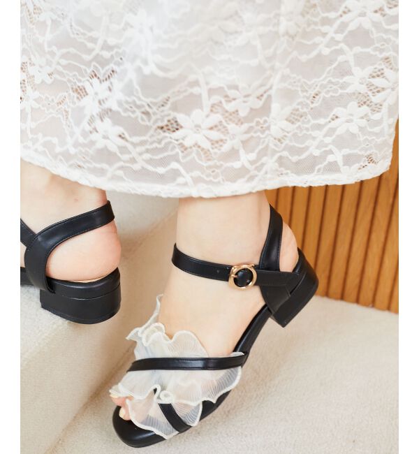  「シアーフリルサンダル」|サンダル|