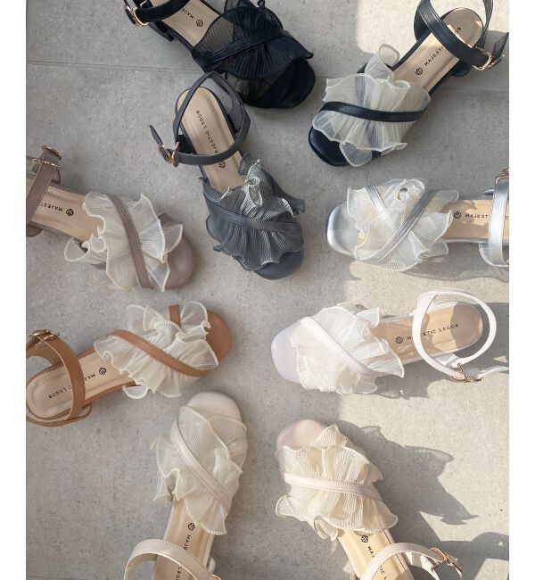  「シアーフリルサンダル」|サンダル|