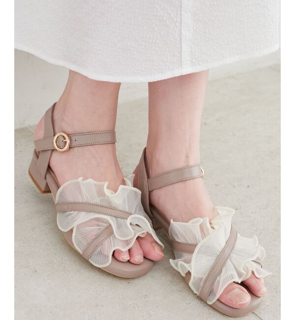  「シアーフリルサンダル」|サンダル|ﾓｶ柄