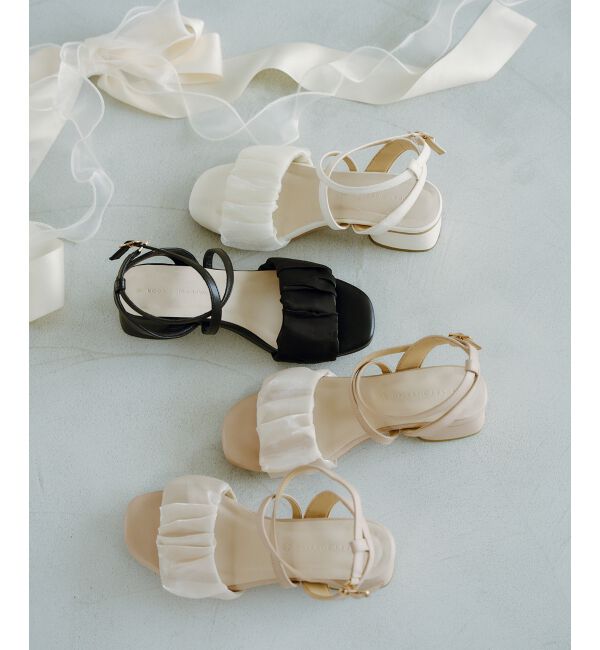  「シアーギャザーサンダル」|サンダル|