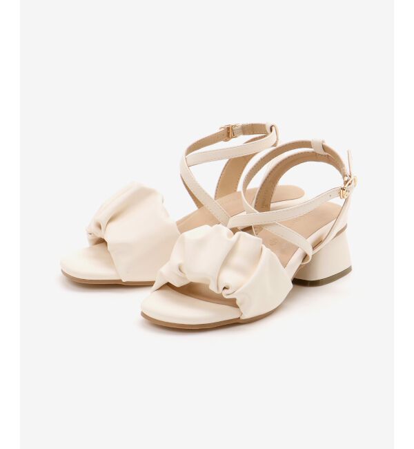  「シアーギャザーサンダル」|サンダル|