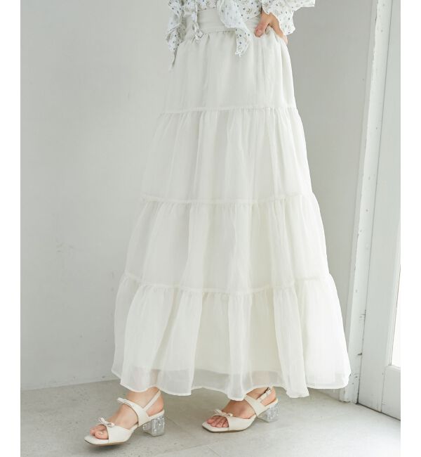  「クリアビジューヒールリボンサンダル」|サンダル|