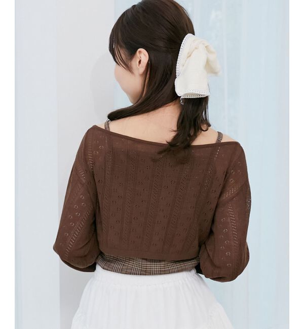  「透かしリボンニット&times;キャミセット」|ニット・セーター|