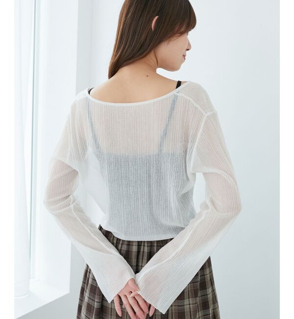  「キラキラボタンシアーカーディガン」|カーディガン|