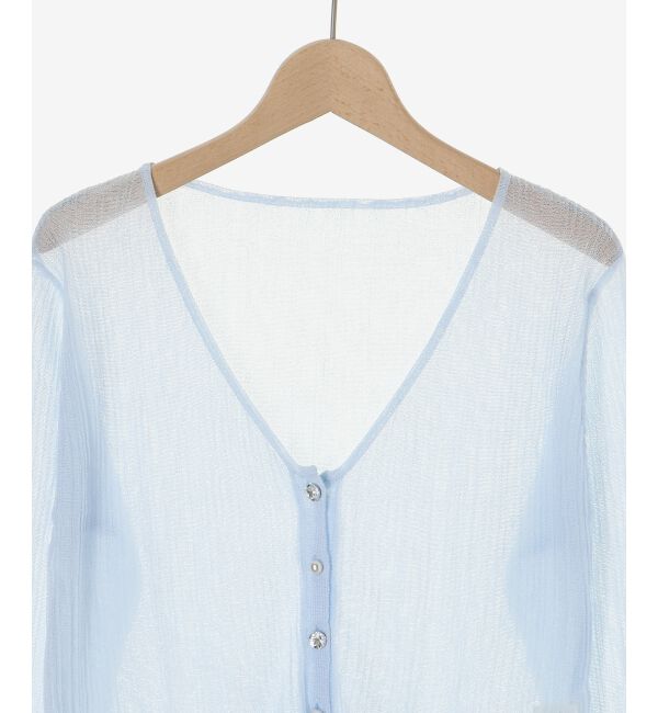  「キラキラボタンシアーカーディガン」|カーディガン|