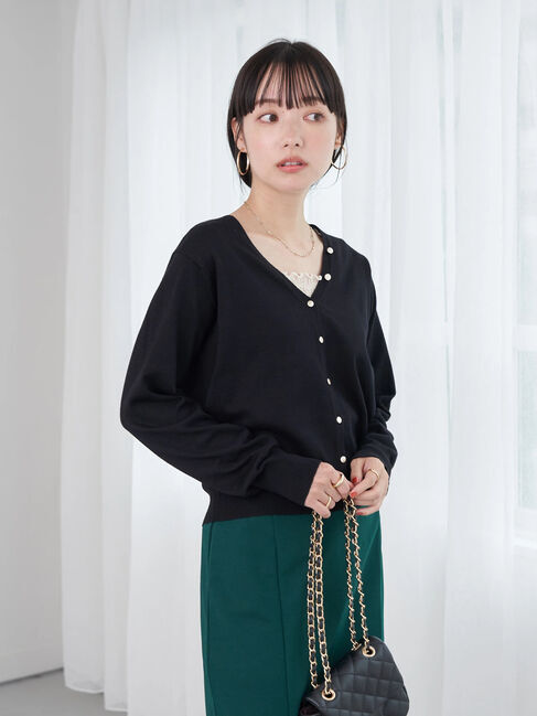 earth music&ecology「ハイゲージ多釦カーディガン」|カーディガン|