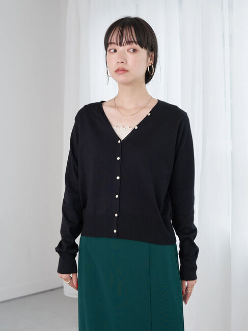 earth music&ecology「ハイゲージ多釦カーディガン」|カーディガン|