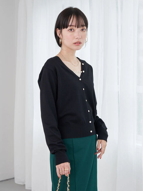 earth music&ecology「ハイゲージ多釦カーディガン」|カーディガン|