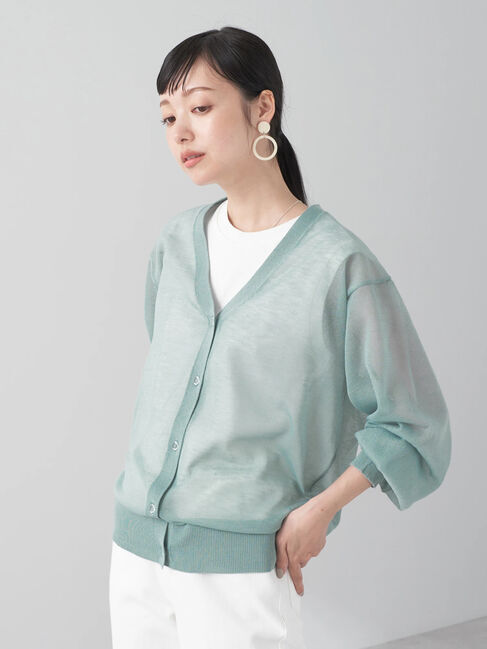 earth music&ecology「ファンシーラメVネックカーディガン」|カーディガン|