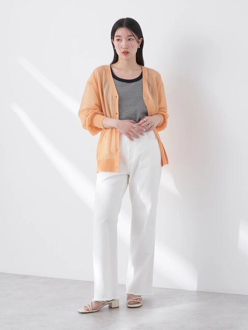 earth music&ecology「ファンシーラメVネックカーディガン」|カーディガン|