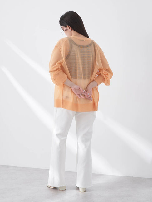 earth music&ecology「ファンシーラメVネックカーディガン」|カーディガン|