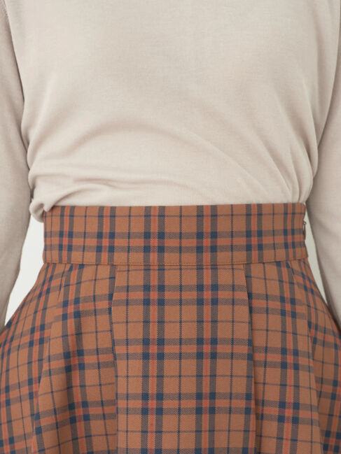 earth music&ecology「チェックフレアスカート」|フレア|