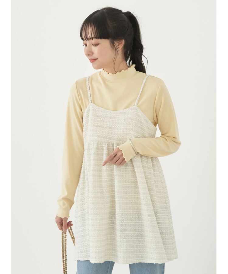 earth music&ecology「ツイードキャミチュニック」|チュニック|