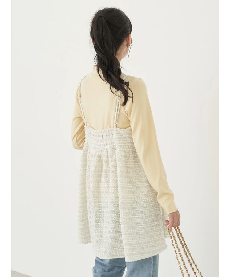 earth music&ecology「ツイードキャミチュニック」|チュニック|