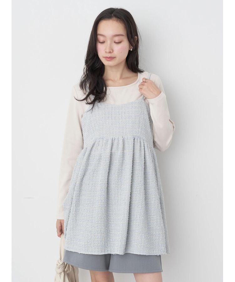 earth music&ecology「ツイードキャミチュニック」|チュニック|