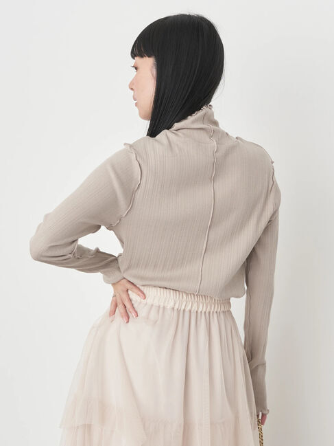 earth music&ecology「ランダムリブタートルネックプルオーバー」|Tシャツ・カットソー|