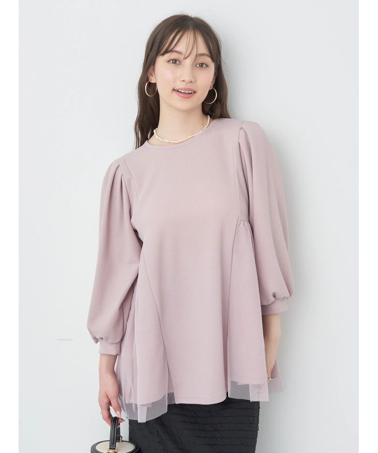 earth music&ecology「チュールドッキングチュニック」|チュニック|