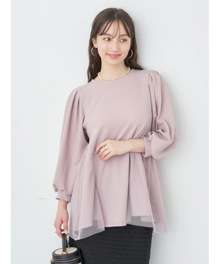 earth music&ecology「チュールドッキングチュニック」|チュニック|