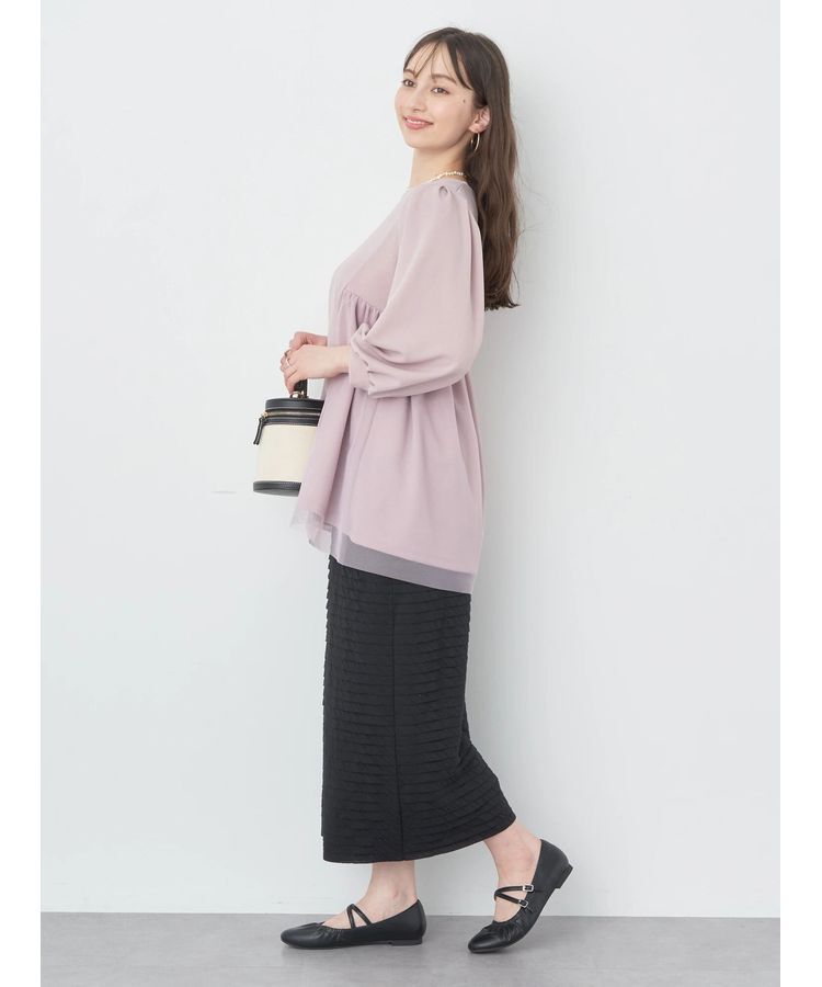 earth music&ecology「チュールドッキングチュニック」|チュニック|