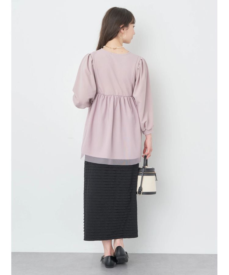 earth music&ecology「チュールドッキングチュニック」|チュニック|