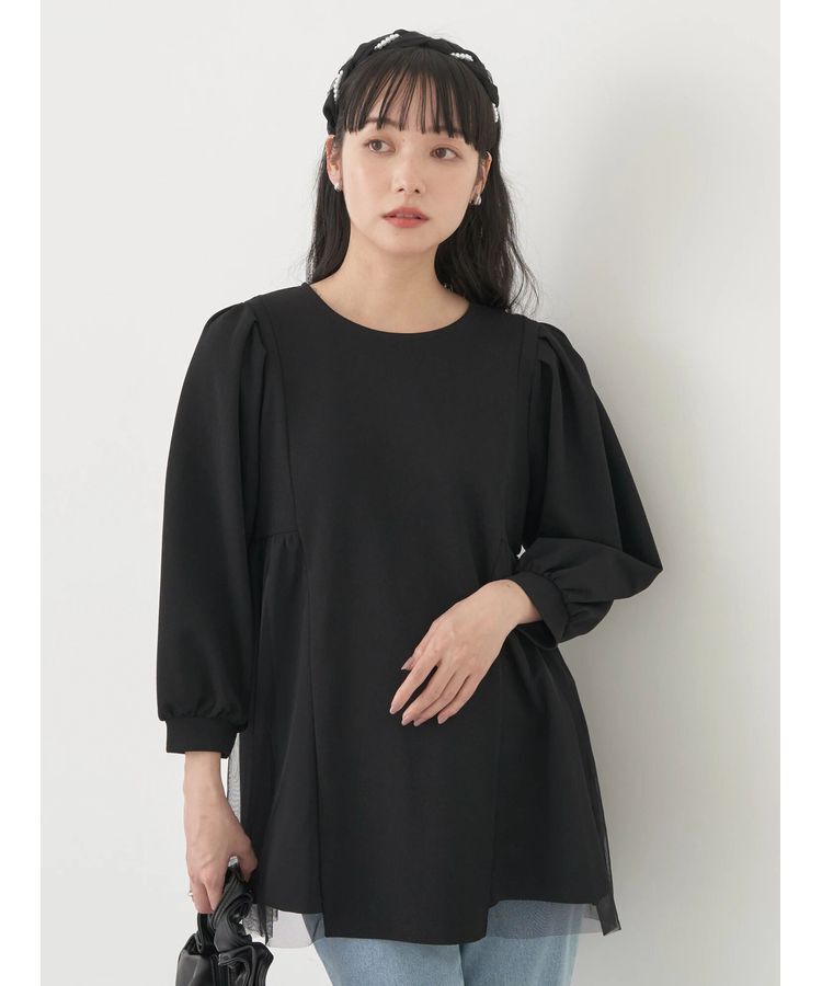 earth music&ecology「チュールドッキングチュニック」|チュニック|