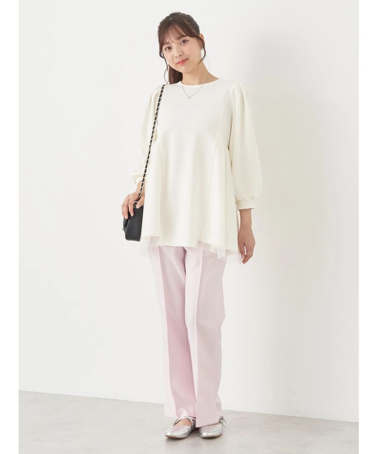 earth music&ecology「チュールドッキングチュニック」|チュニック|