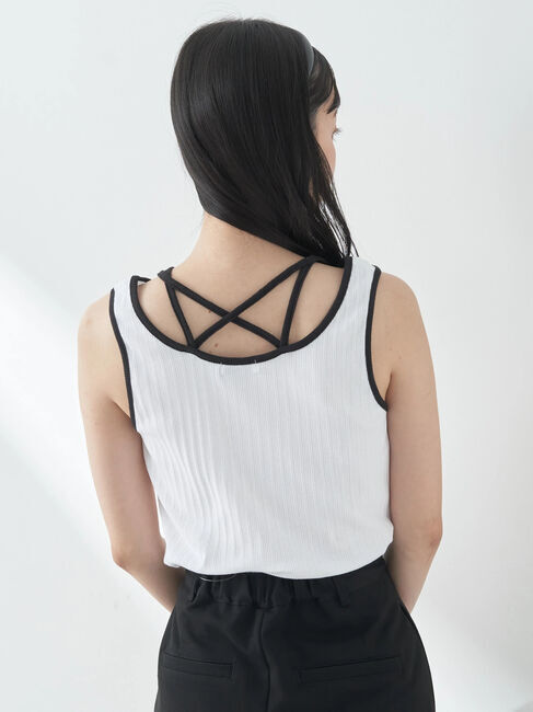 earth music&ecology「バッククロスタンクトップ」|インナー|