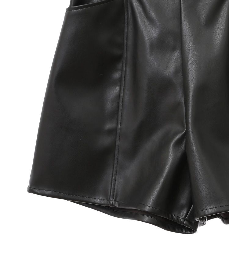 earth music&ecology「シンセティックレザーショートパンツ」|その他|