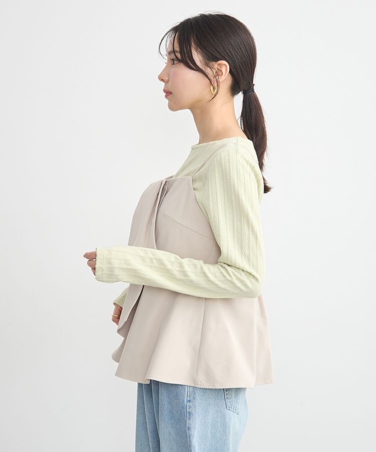 earth music&ecology「フロントリボンビスチェ」|ベスト・ジレ|