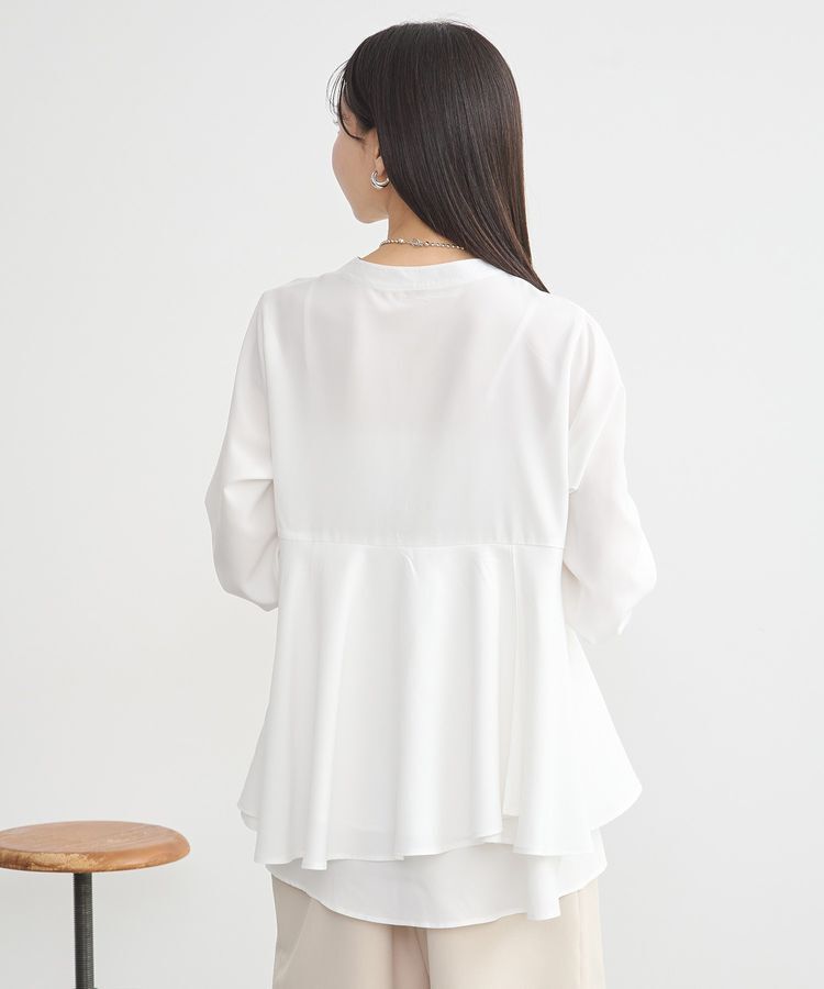 earth music&ecology「SET2点 ベスト+バックティアードブラウス」|シャツ・ブラウス|