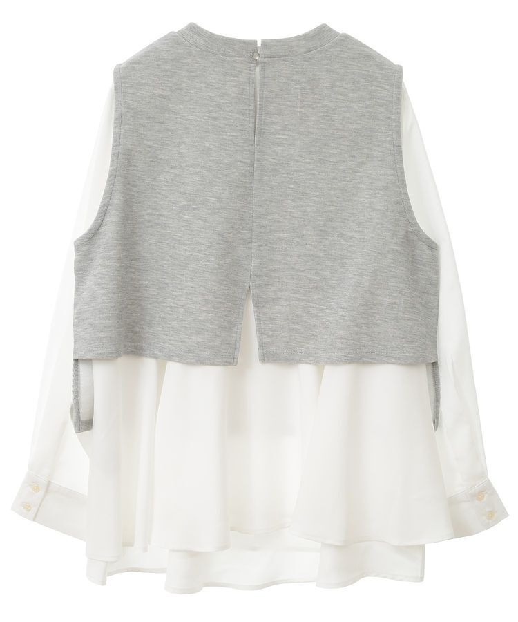 earth music&ecology「SET2点 ベスト+バックティアードブラウス」|シャツ・ブラウス|