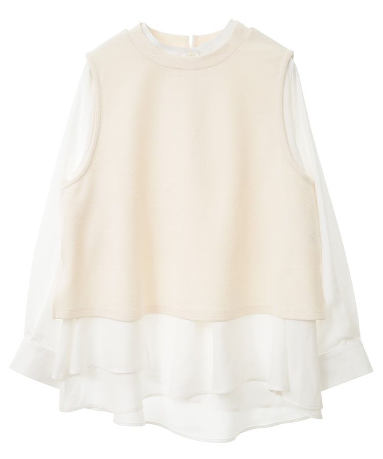 earth music&ecology「SET2点 ベスト+バックティアードブラウス」|シャツ・ブラウス|