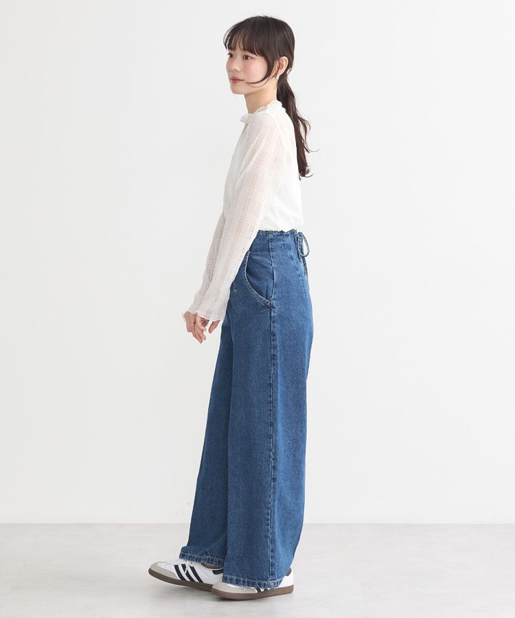 earth music&ecology「フロントZIPバックレースアップデニム」|デニム|