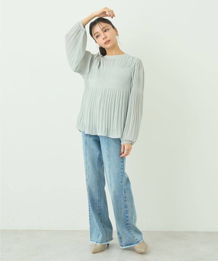 earth music&ecology「マジョリカプリーツブラウス」|シャツ・ブラウス|