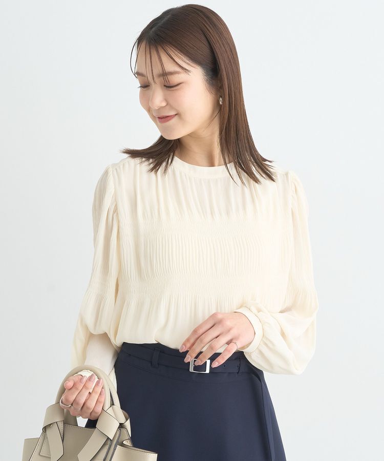 earth music&ecology「マジョリカプリーツブラウス」|シャツ・ブラウス|