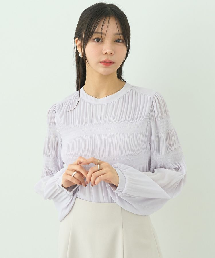 earth music&ecology「マジョリカプリーツブラウス」|シャツ・ブラウス|Pink