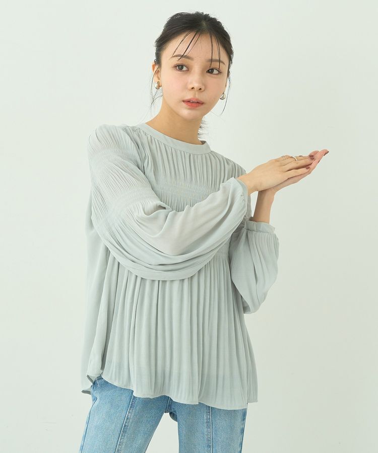 earth music&ecology「マジョリカプリーツブラウス」|シャツ・ブラウス|