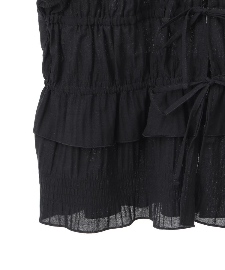 earth music&ecology「フロントリボンシャーリングベスト」|ベスト・ジレ|