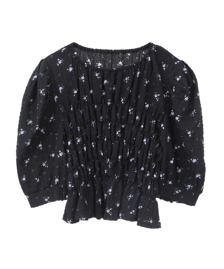 earth music&ecology「花柄ポコポコシャーリングトップス」|Tシャツ・カットソー|