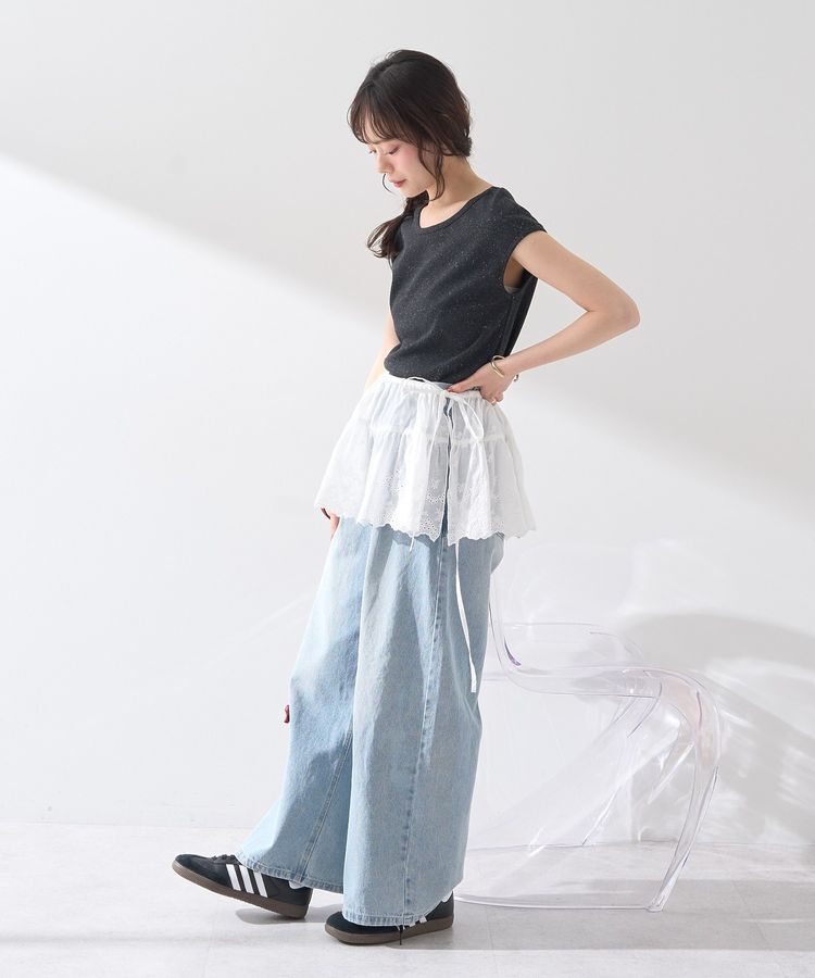 earth music&ecology「カットデザインフレンチスリーブプルオーバー」|Tシャツ・カットソー|