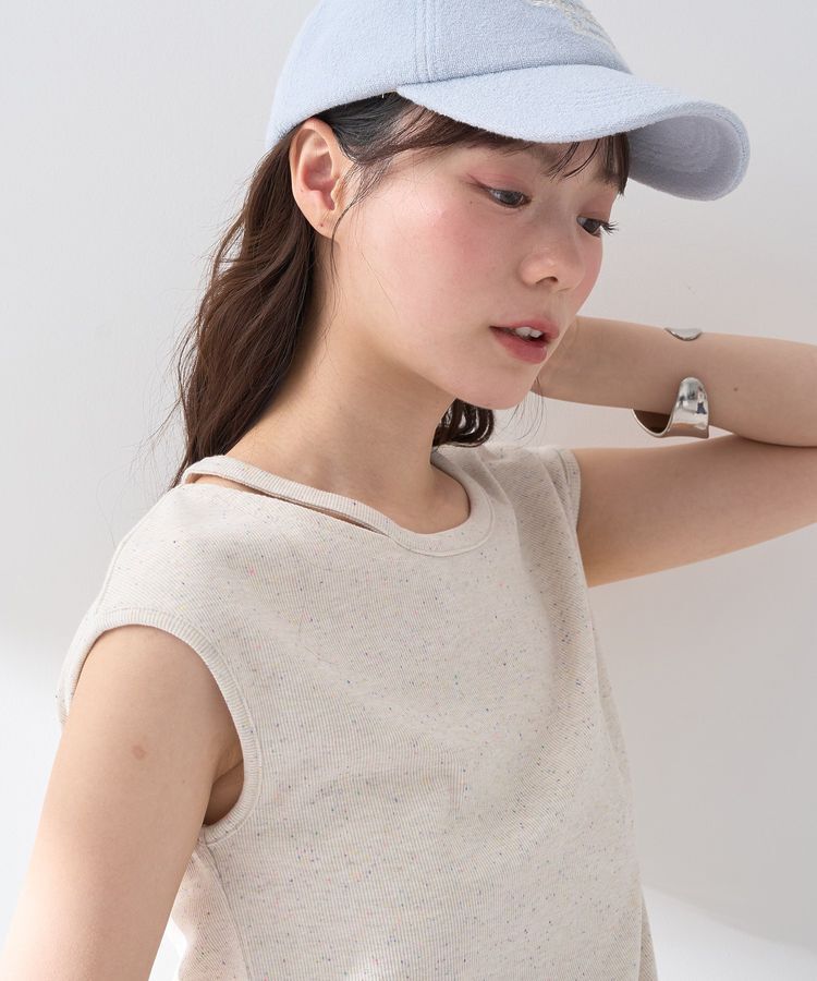 earth music&ecology「カットデザインフレンチスリーブプルオーバー」|Tシャツ・カットソー|